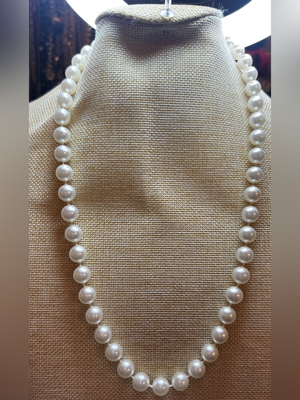Classic White Faux Pearl Strand Necklace - Timeless Elegance